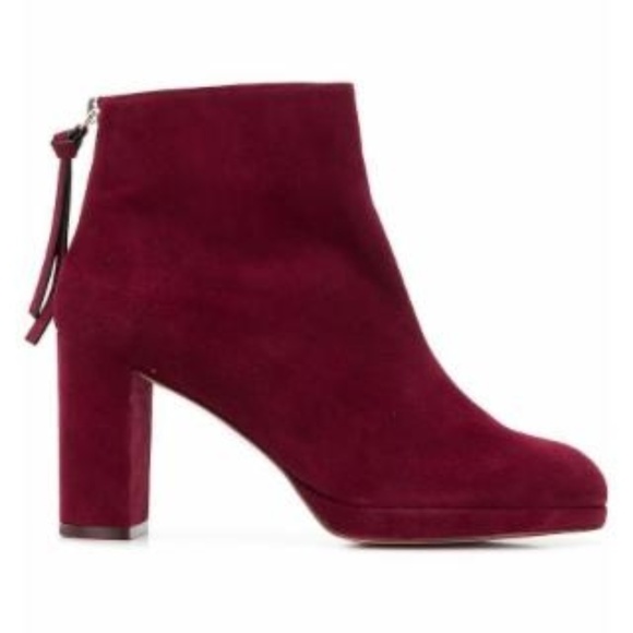 Stuart Weitzman Shoes - Stuart Weitzman Martine Cabernet Suede Booties 7.5